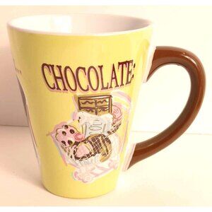 Chocolate Conversation Mug Ambiance Collections Microwave & Dishwasher Safe